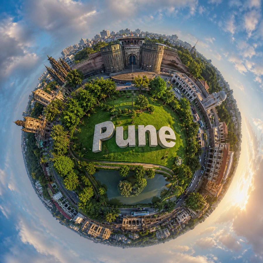Pune city skyline view